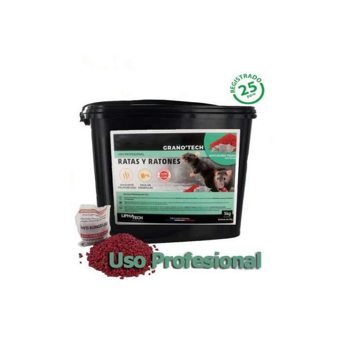 Rodenticida difetilico em grãos 5 kg